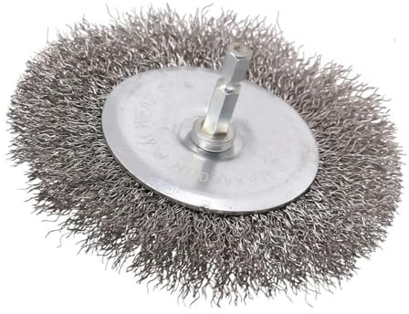 Brocas de Cepillo de Alambre, Cepillo de rueda de alambre de 100 mm, cepillo de pulido y esmerilado, vástago de 6 mm, herramienta de limpieza for eliminar óxido, for herramientas rotativas, amoladoras