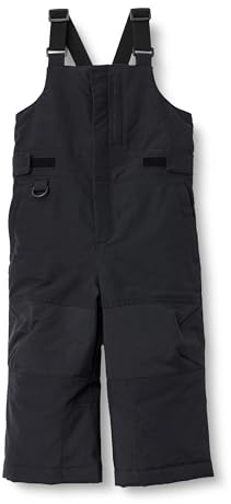 Amazon Essentials Unisex Kids' Water Resistant Snow Bib, Black, 3 Years