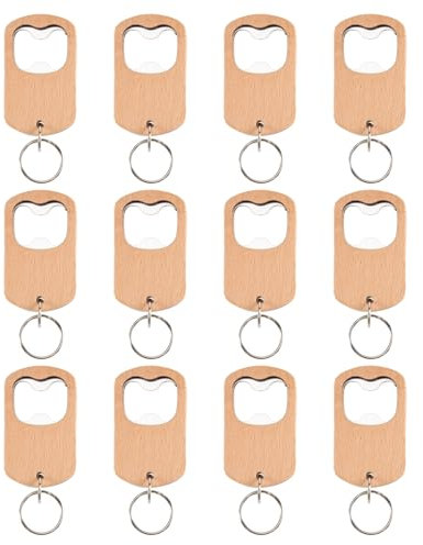 Pqahffowr Set di 12 apribottiglie in legno con in legno, per cucina e feste. e resistente