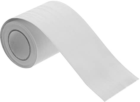 TEHAUX 5m Flexible Peel and Stick Skirting Board Trim White Wood Grain Adhesive Wall Base Molding for Smooth Surfaces Boy Girl Rooms Indoor Outdoor Use