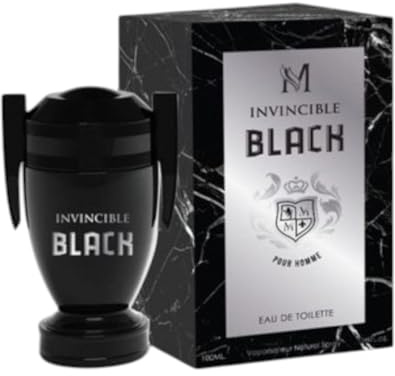 Everlyx - Invincible Black Pour Homme Eau de Toilette 100 ml - Profumo maschile intenso con note legnose e speziate - Fragranza elegante e duratura per uomini con carattere e stile