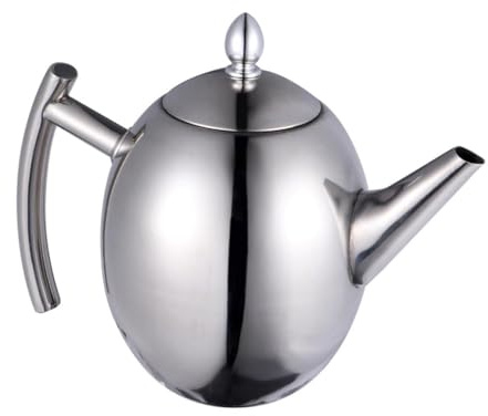 ARTSEWPLY Tetera de Acero Inoxidable Filtro Interior Diseño Grueso y Mango Ergonómico para Infusión Rápida de Té Resistente y Fácil de Limpiar