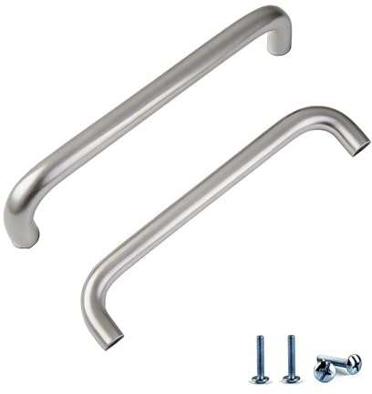 2 Stück Griffe für Küchenschränke Möbelgriffe 128mm Lochabstand Aluminium | Schrankgriffe Kleiderschrank Griffe Schubladengriffe Küchengriffe Silber