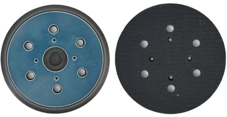 FUANA Almohadilla de lija de repuesto de poliuretano con diseño de 6 agujeros, lijadoras orbitales de 150 mm, almohadilla de respaldo flexible