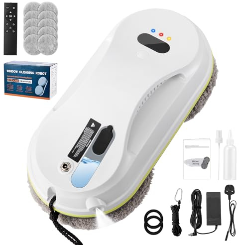 Normodic Robot window cleaner, 5600Pa Intelligent Window Cleaning Robot, 3 Cleaning Modes, Smart Navigation, for High-Rise Windows Ceiling