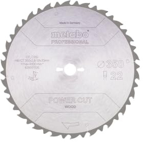 Metabo Kreissägeblatt HW/CT 350 x 30, 22 FZ 22 Grad, 628017000