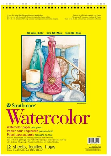 Strathmore Watercolor Spiral Paper Pad 11X15-12 Sheets -360110