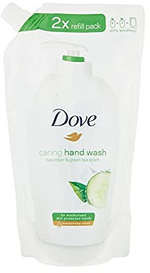 Dove, Pflegende HandWaschlotion Gurke und Grüner Tee mit 14 Feuchtigkeitscreme ml Nachfüllpack, 500 g