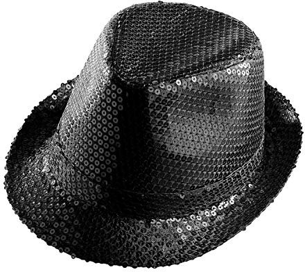 W WIDMANN MILANO Party Fashion - Chapeau Fedora, Chapeau avec paillettes, Couvre-chef, Carnaval