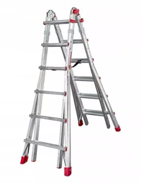 SCALA TELESCOPICA ALLUMINIO T6S FARAONE GRADINI 12