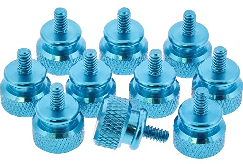 InLine 77770B 10er Pack Rändelschrauben für Gehäuse, blau