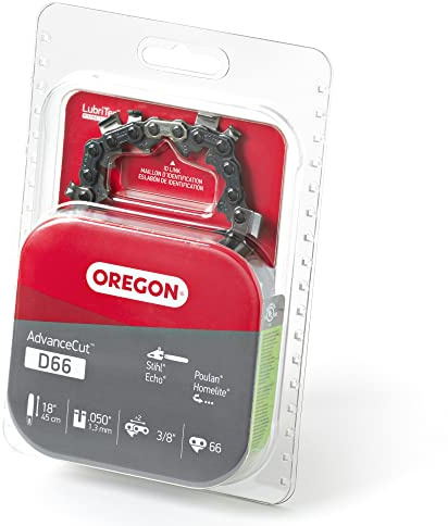 Oregon Chainsaw Chain for 18 Bar, 3/8 Pitch, .050 Gauge, 66 Drive Links