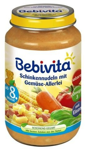 Bebivita Schinkennudeln mit Gemüse-Allerlei, 220g