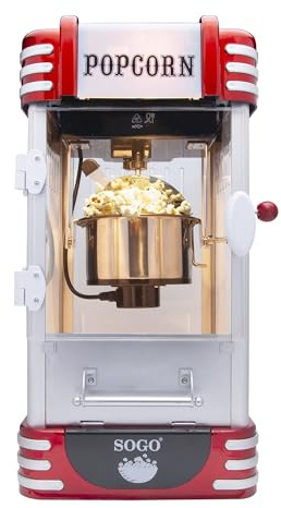 Sogo Palomitero Clasico Retro Profesional Máquina de Palomitas Estilo Vintage (SS-11350)