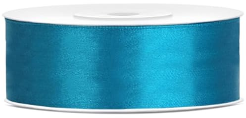 Satinband 25m x 25mm Dekoband Geschenkband (Türkis)