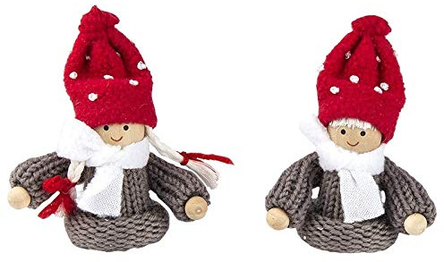 Ideen mit Herz Niedliche Winter-Püppchen, Weihnachts-Deko, aus Filz und Strick, Winter-Kinder (Heidi, 2)