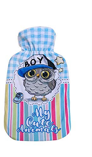 Protege bouillotte Grande Bouteille d'eau Chaude Injection d'eau Anti-déflagrant pour Enfants en Peluche Chauffe-Main Adulte rempli d'eau en Caoutchouc Sac d'eau Chaude 1800ml