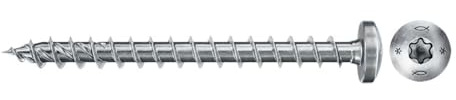 fischer PowerFast II PTF 3,5 x 25, Spanplattenschraube (200 Stk) mit Vollgewinde, Pan Head mit Innenstern, Schraube für Holzverarbeitung, reduziert Einschraubwiderstand & Einschraubzeit