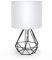 Aigostar - Lámpara de Mesa Estilo Retro Industrial, Portalámparas de Casquillo Fino E14, Lámpara Decorativa con Base Metálica y Tulipa Blanca, Perfecta para Decorar Cualquier Estancia