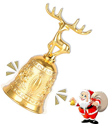 Weihnachtsglocke, Handglocke Weihnachten, Tischglocke Handglocke, Weihnachtliche Glocken, Rufglocke Weihnachten, Handglocke Schule Laut, Glocke Weihnachtsmann für Restaurant Hotel Küche Hotelservice