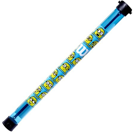 Wilson Tubo para Pelotas de Tenis Minions, Tubo para hasta 18 Pelotas de Tenis, con Sistema de Presión para Recoger Las Pelotas, Correa para Hombro Extraíble
