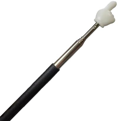 Puntatore telescopico per classe Puntatore per insegnanti, Bastone puntatore per dito allungabile, Bastone per puntamento dito retrattile, Puntatore per presentazione per lavagna portatile per pr Ner