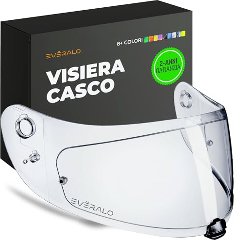 Everalo Helm Visier für HJC FG17 - IS17 - FGST - C70 - C70N - HJ20M | Exklusive Ersatzscheibe, kompatibel mit Original-Antifog-Folie