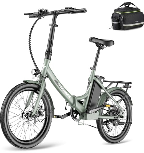Fafrees F20 LIGHT Electric Bicycle, 20 Inch Folding Electric Bike, 36V/16.75 Ah/603 Wh Battery E-bike, 250W City Electric Bike for Unisex Adults, Green