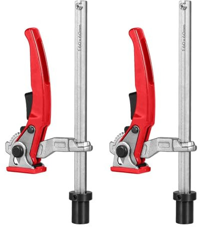 Hanured 2 Stück Ratsche Schnellspanner 20mm, Spannelement für Multifunktionstische, Kniehebelspanner, Verstellbare Schnellspannpresse, Tischpressenhalterung für die Holzbearbeitung