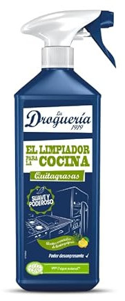 LA DROGUERIA - Limpiador de Cocina Quitagrasas - Pulverizador 750mL - Desengrasante Ecológico con Aceites Esenciales - Elimina Grasa y Malos Olores en Hornos y Encimeras