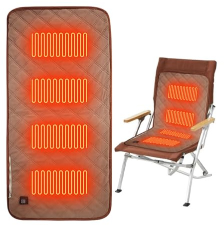 ALINUOYQ Portable Heated Seat Cushion Heated Stadium Seat for Bleacher, [No Power Bank] 3 Levels Outdoor Camping Chair Heated Cushion, Heating Seat Pad Cordless for Office Chair