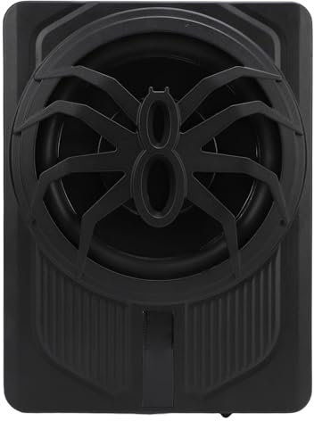 Bil Subwoofer, Aluminiumlegering 10in 800W Subwoofer Under Säte Subwoofer med LED-ljus för Bil (Blå)