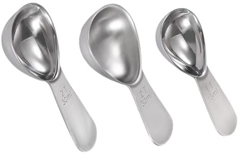LAPYAPPE 3piezas Cucharas Medidoras Inoxidable Unidades Con Para Líquidos y Sólidos