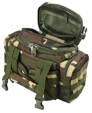 NULYLU Borsa da Multifunzione con capacità per Attrezzatura da Borsa a Vita Camouflage per Esche e Accessori da Esterno