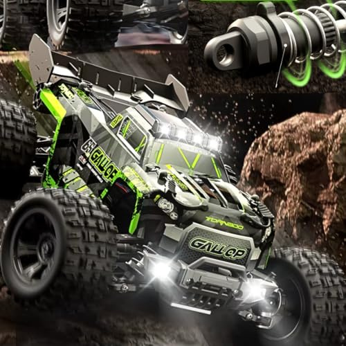 Premium RC Monster Truck Ferngesteuert Offroad 1:18 Ferngesteuertes Auto für Kinder 48km/h Monstertruck Crawler Elektrisch 4WD Allradantrieb 2,4 GHz