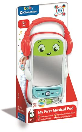 Clementoni Baby-iPod - Musikplayer mit Licht & Spiegel - Babyspielzeug zur Förderung der auditiven Wahrnehmung & Nachahmung - Lern- & Motorikspielzeug ab 3 Monaten - 17521