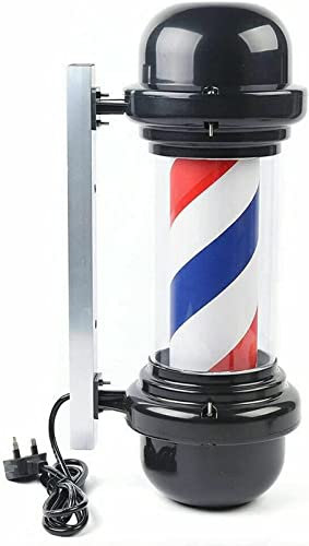 RKYRRKI Lámpara de Pared para Exterior con luz LED para barbería, Poste de barbería, luz giratoria, Letrero de peluquería, lámpara de Pared 0611