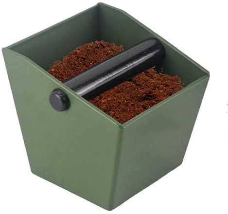 Scatola da caffè Locks-Bin Knock, contenitore per rifiuti di birra resistente, stazione di dump con base anti-scivolamento | Costruzione pesante con inserto per barra per l'estrazione