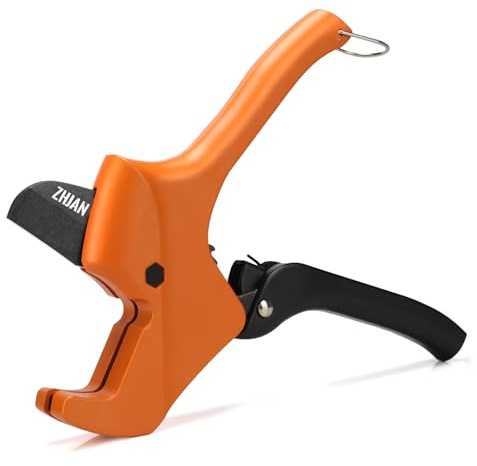 ZHJAN Plastic Pipe Cutter, Maximum Cutting Diameter 42mm, Ratchet-Style Heavy-Duty PVC Pipe Cutter, SK5 Carbon Steel Blade, Tube Cutter Slice Suitable for Cutting PVC/CPVC/PPR/PEX