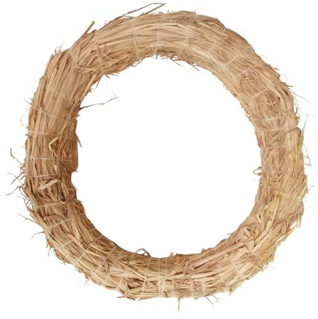 Corone Di Paglia Per Artigianato 30cm/35cm Decorazioni Naturali Rustiche | Base Per Corona Di Paglia Artigianale Per Inverno Natale Vacanze Compleanni Feste Uffici Casa Stanza Dormitorio Appartame