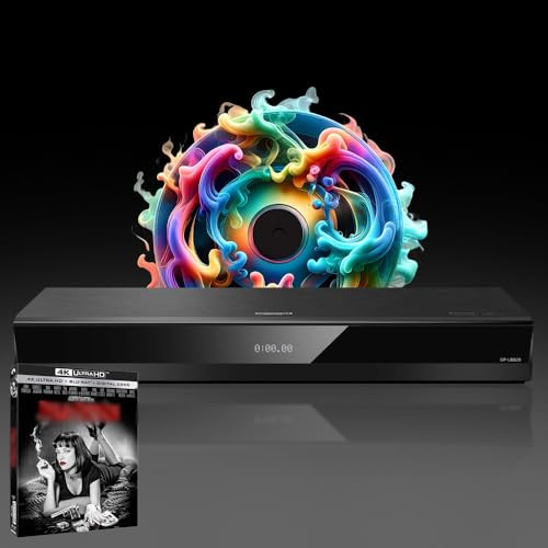 MULTIREGION Blu-ray Player Compatible with Panasonic DP-UB820 MultiRegion for DVD Blu-ray Region B - DVD Regions 1-8 - Bundle Including Pul. Fic. 4K UHD Disc