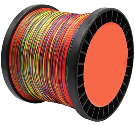 Línea de Pesca Trenzada 16 hebras, 300 m, 500 y 1000, PE Prueba 55 a 280 Libras for Agua Salada(16X 1000m Multicolor,No.25-240LB)