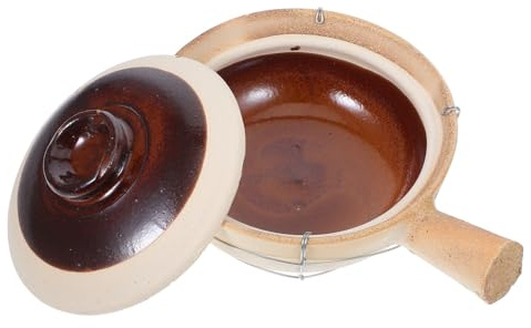 SWOOMEY Pentola in Terracotta e Ferro per Cucinare, Alta Resistenza al Calore e Mantiene Sapore Originale, per Viaggi e Feste