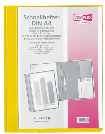 VELOFLEX 10 x Schnellhefter Veloform A4 gelb