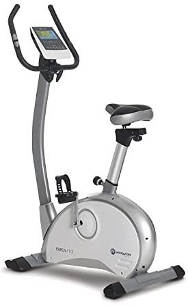 HORIZON FITNESS PAROS PRO – BICICLETA ESTÁTICA VERTICAL CON FRENO MAGNÉTICO ECB, 16 NIVELES, PANTALLA DOT MATRIX 5.8, MONITORIZACIÓN CARDÍACA, CAPACIDAD 136 KG