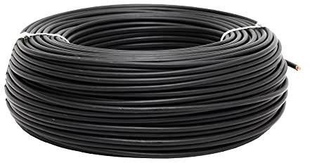 Rouleau de Câble Électrique de 100 m | H07V-K | Section 1 x 1,5 mm2 | Couleur Noire