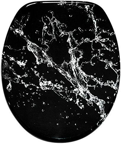 Sanilo WC Sitz mit Absenkautomatik, hochwertiger Toilettendeckel, einfache Montage, stabile Scharniere, Splash