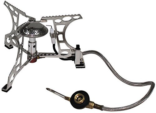 MFH klappbarer Hochleistungs Gaskocher 3000 W mit Schlauch und Piezo Zündung Outdoor Campingkocher Kocher