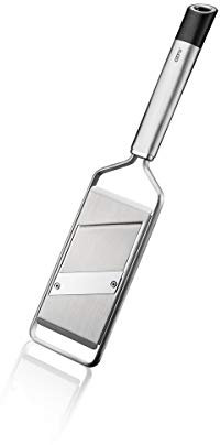 GEFU 29227 Gourmet-Hobel PRIMELINE, mini, für Trüffel, Parmesan, Champignons, Schokolade, Schnittstärke bis 4 mm, spülmaschinengeeignet, Silber / Schwarz