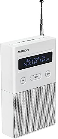MEDION P65715 DAB+ Steckdosenradio mit Bluetooth, 20 Watt, 30 Senderspeicher, DAB+/PLL UKW, Schlummer/Snooze, weiß